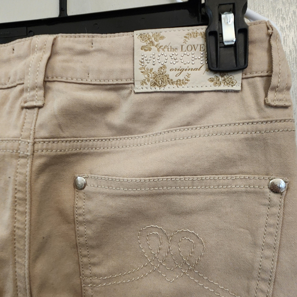 Love Moschino Beige Jeans with Embroidered Detail